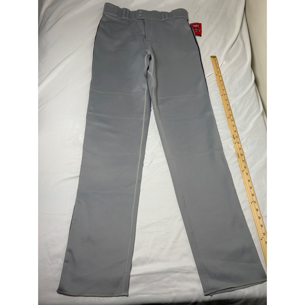 Rawlings Baseball Pants Mens 34 Grey New Straight Fit Pro-Dri PPU140-BG-34